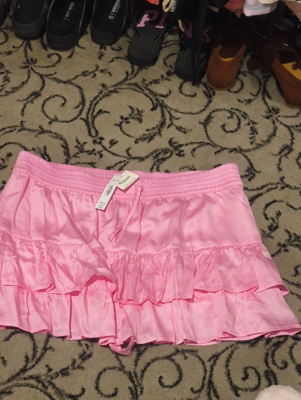Pink Tiered Ruffle Mini Skirt Pink Victoria Secret
